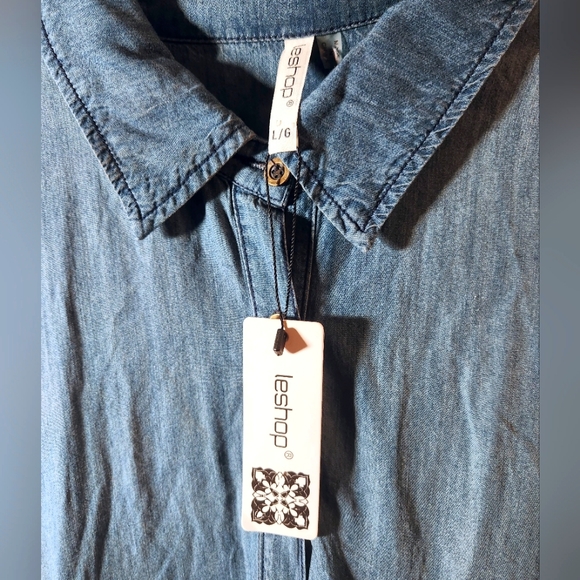 Leshop Large Denim Button-Down Dress - Picture 8 of 8